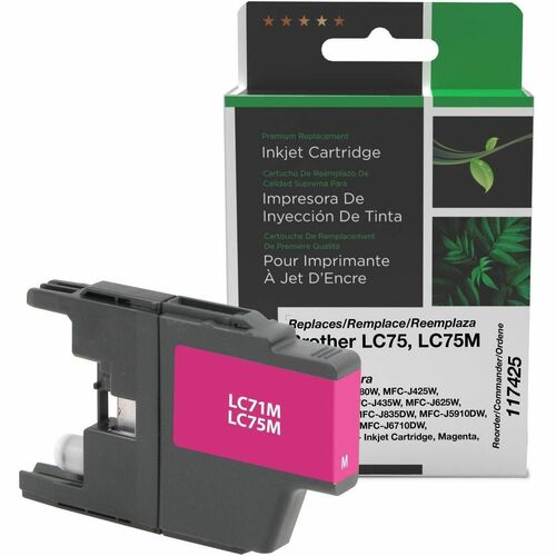 CIG Remanufactured High Yield Magenta Ink Cartridge for Brother LC71/LC75 117425