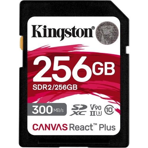 Kingston Canvas React Plus 256GB SDXC Card SDR2/256GB