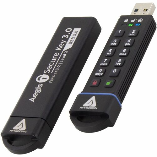 Apricorn Aegis Secure Key 3.0 2TB USB 3.1 Type A Flash Drive ASK3-2TB