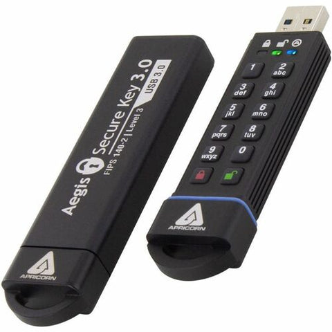 Apricorn Aegis Secure Key 3.0 2TB USB 3.1 Type A Flash Drive ASK3-2TB
