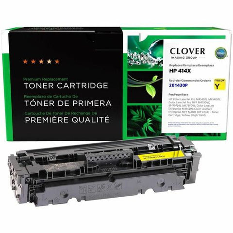 CIG Remanufactured High Yield Yellow Toner Cartridge (New Chip) for HP 414X (W2022X) 201430P