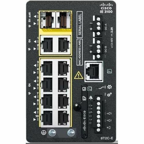 Cisco Catalyst IE3100 w/8 Ports GE Copper and 2 GE Combo uplinks, NE IE-3100-8T2C-E