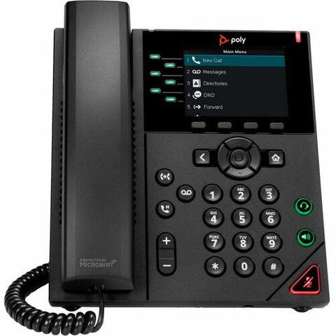 Poly VVX 350 6-Line IP Phone and PoE-Enabled with Power Supply 89B69AA#ABA