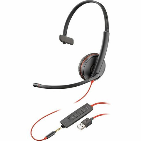 Poly Blackwire 3215 Monaural USB-A Headset (Bulk) 80S06A6
