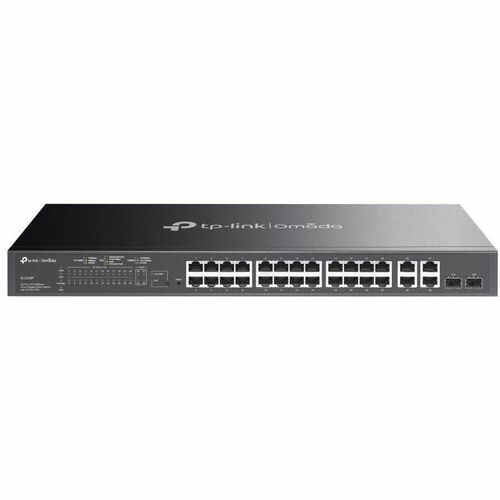 TP-Link Omada 24-Port 10/100Mbps + 4-Port Gigabit Smart Switch with 24-Port PoE+ SL2428P
