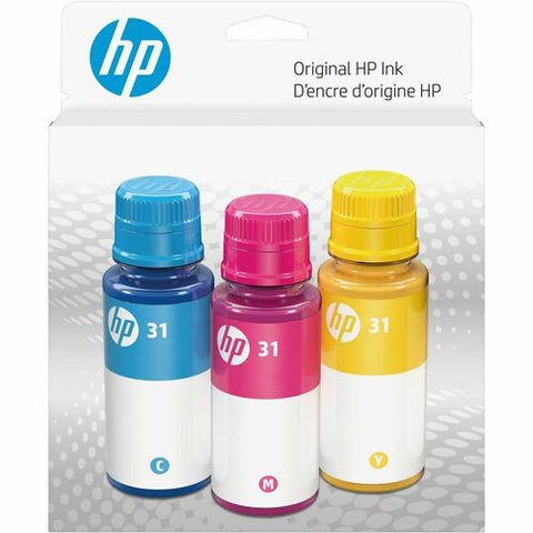 HP 31 Color Original Ink Bottle Combo 3-Pack, 9C228AN 9C228AN