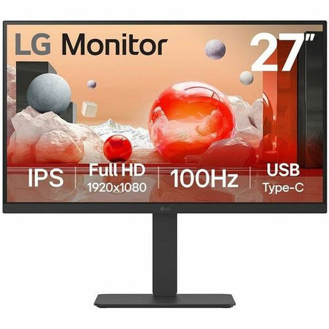 LG 27" Full HD IPS Monitor with USB Type-C and RJ45 27BA750-B