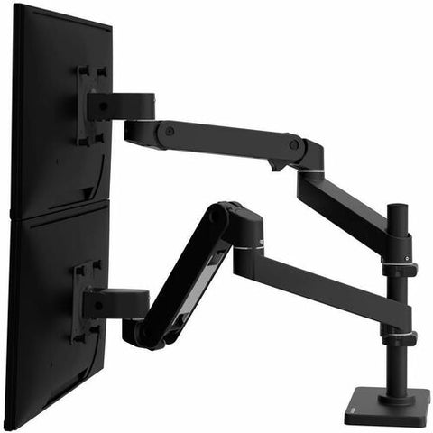 Ergotron LX Pro Dual Stacking Arm (Black) Two Monitor Mount 45-690-292