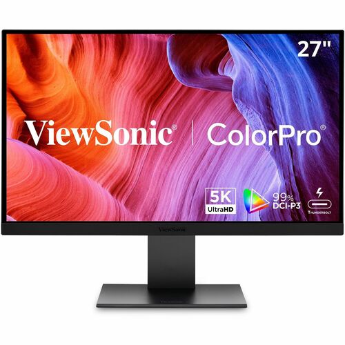 ViewSonic 27" ColorPro 5K IPS Monitor with 100W Thunderbolt 4, USB C, and DCI-P3 Color Gamut VP2788-5K