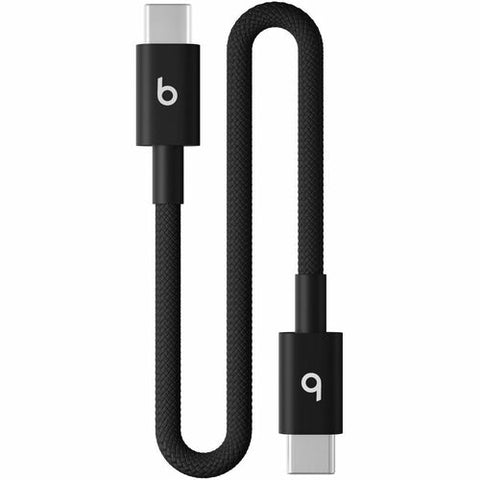 Beats by Dr. Dre USB-C to USB-C Woven Short Cable (20 cm / 8 in.) - Bolt Black MEQ94LL/A