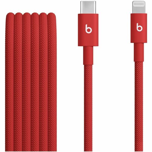 Beats by Dr. Dre USB-C to Lightning Woven Cable (1.5 m / 5 ft.) - Rapid Red MFEH4LL/A