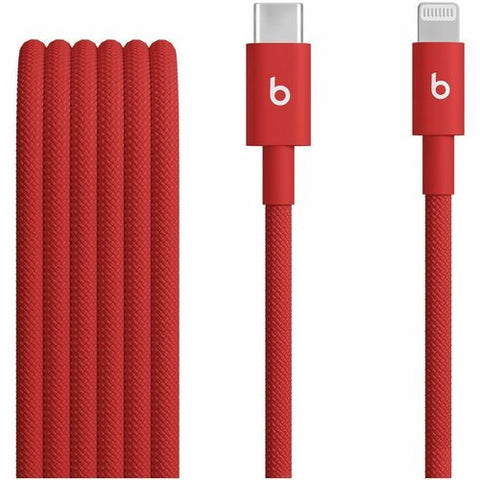 Beats by Dr. Dre USB-C to Lightning Woven Cable (1.5 m / 5 ft.) - Rapid Red MFEH4LL/A