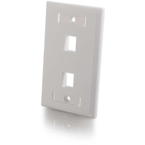 C2G 2 Socket Keystone Network/Multimedia Faceplate 03411