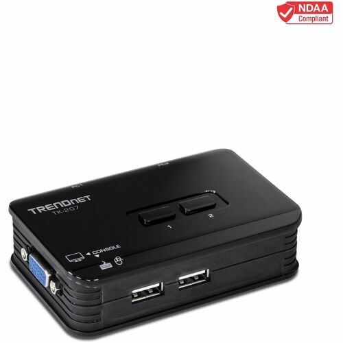 TRENDnet 2-Port USB KVM Switch Kit TK-207K