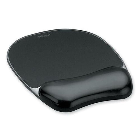 Fellowes Crystals Gel Mousepad Wrist Support Black 9112101