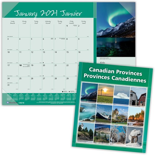 Blueline Monthly Canadian Provinces Planner C192118