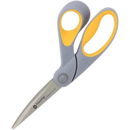 Acme United ExtremEdge Adjustable Tension Titanium Bonded Scissors, 9" Bent, Gray 14669