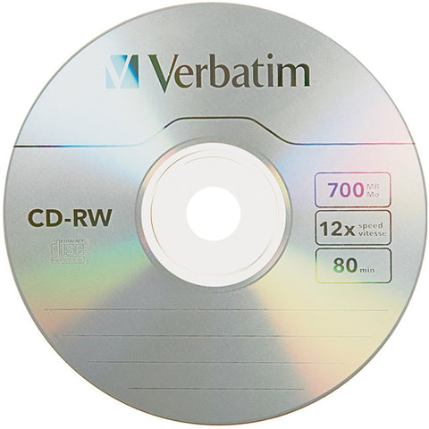 Verbatim CD Rewritable Media 95156-8X10PK