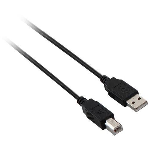 V7 Black USB Cable USB 2.0 A Male to USB 2.0 B Male 3m 10ft V7N2USB2AB-10F