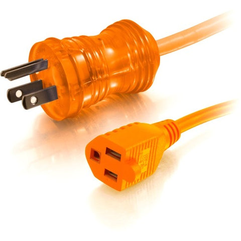 C2G 50ft 16AWG Hospital Grade Power Extension Cable (NEMA 5-15P to NEMA 5-15R) - Orange 48061