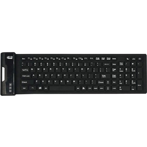 Adesso SlimTouch 222 Antimicrobial Waterproof Flex Keyboard (Compact Size) AKB-222UB