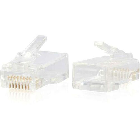 C2G RJ45 Cat6 Modular Plug for Round Solid/Stranded Cable - 50pk 00889