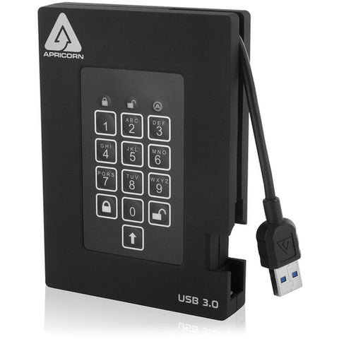 Apricorn Aegis Padlock Fortress with Integrated USB 3.0 Cable A25-3PL256-1000F