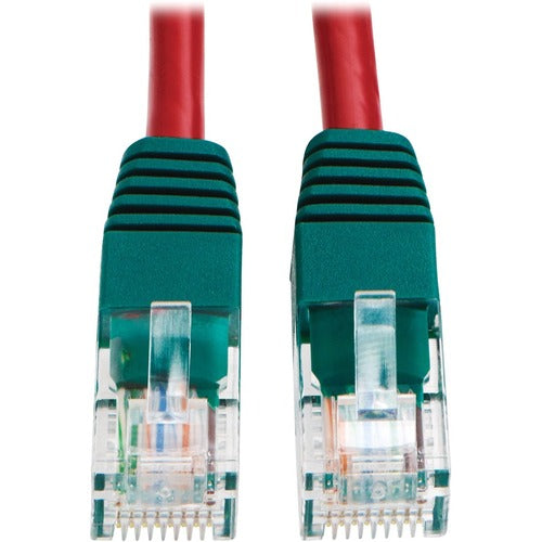 Tripp Lite Cat5e 350MHz Molded Cross-over Patch Cable (RJ45 M/M) - Red, 10-ft. N010-010-RD
