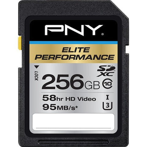 PNY Elite Performance SDXC Class 10 Memory Card P-SDX256U395-GE