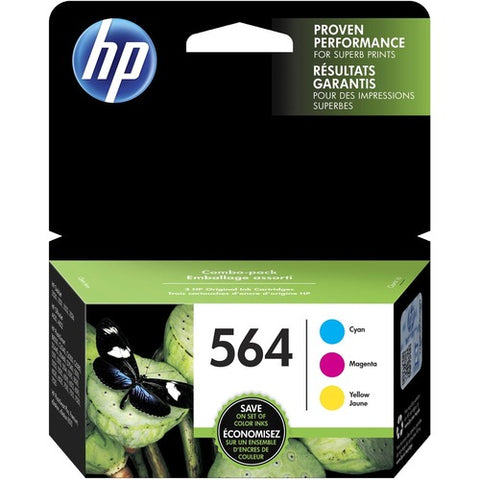 HP 564 3-Pack Cyan/Magenta/Yellow Original Ink Cartridges N9H57FN#140