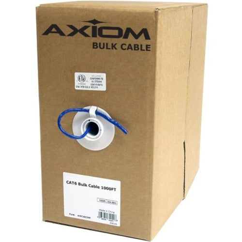 Axiom CAT6 Plenum Bulk Cable Spool 1000FT (Black) C6BCS-K1000P-AX