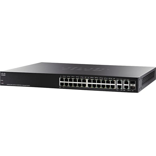 Cisco SF300-24PP 24-Port 10/100 PoE+ Managed Switch w/Gig Uplinks SF300-24PP-K9NA-RF