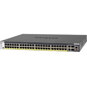 Netgear 48x1G PoE+ Stackable Managed Switch with 2x10GBASE-T and 2xSFP+ (1,000W PSU) GSM4352PB-100NES