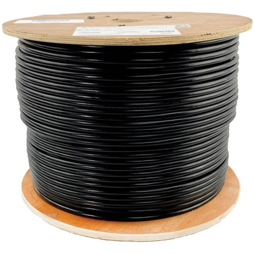 Tripp Lite by Eaton Cat6 Gigabit Bulk Solid-Core PVC Cable, Black, 1000 ft N222-01K-BK