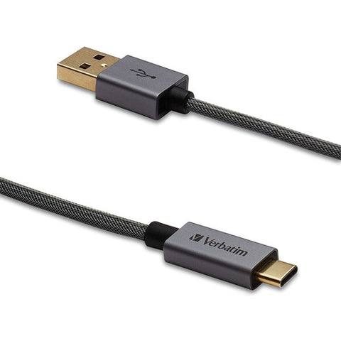 Verbatim USB-C to USB-A Cable - 47 in. Braided Black 99675