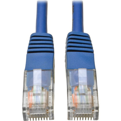 Tripp Lite Cat5e 350 MHz Molded UTP Patch Cable (RJ45 M/M), Blue, 75 ft. N002-075-BL