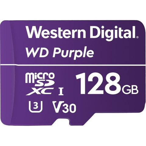 WD Purple 128GB Surveillance microSD Card WDD128G1P0A