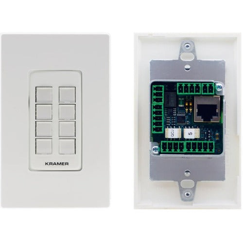 Kramer 8-button PoE and I/O Control Keypad RC-308/US-D(W/B)