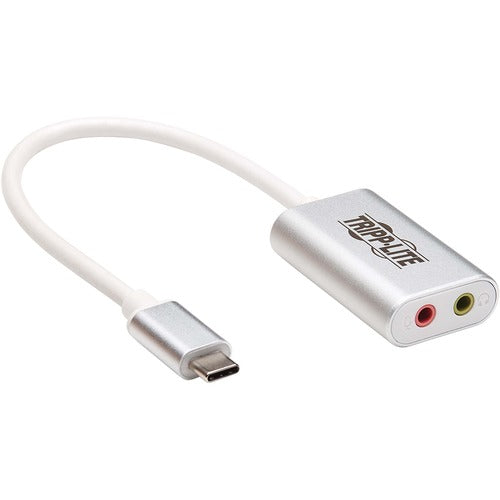 Tripp Lite USB-C to 3.5 mm Stereo Audio Adapter - USB 2.0, Silver U437-002
