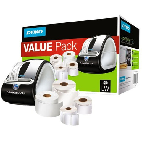 Dymo LabelWriter 450 Label Printer Bundle With Labels For PC And Apple Mac 1963866