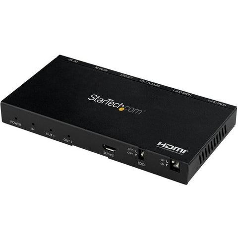 StarTech.com 2-Port HDMI Splitter - 4K 60Hz with Built-In Scaler ST122HD20S