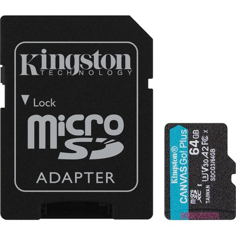 Kingston Canvas Go! Plus 64GB microSDXC Card SDCG3/64GBCR