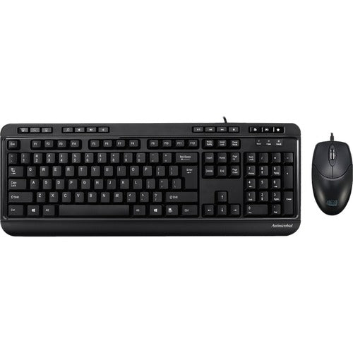 Adesso AKB-132CB - Antimicrobial Multimedia Desktop Keyboard and Mouse AKB-132CB