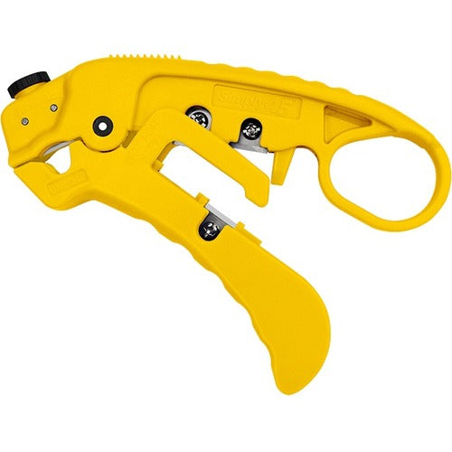 SIMPLY45 Adjustable LAN Cable Stripper for Shielded &amp; Unshielded Cat7a/6a/6/5e - Yellow S45-S01YL