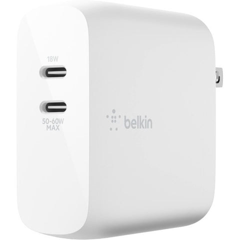 Belkin BOOST&amp;uarr;CHARGE Dual USB-C PD GaN Wall Charger 68W WCH003dqWH