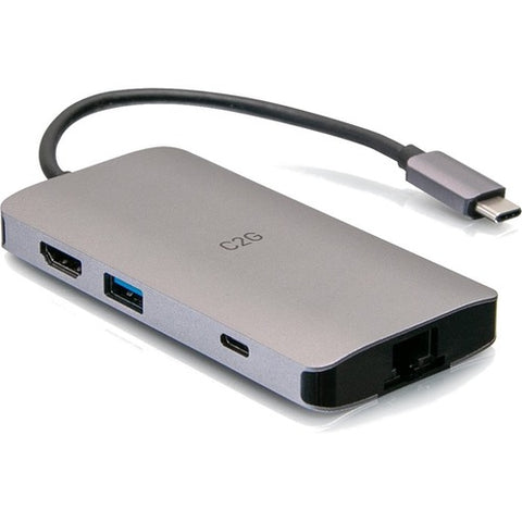 C2G 4K USB C Mini Dock with HDMI, USB, Ethernet, SD &amp; Power up to 100W C2G54458