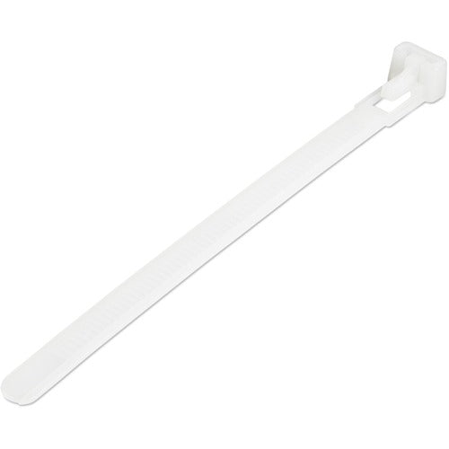StarTech.com 100 Pack 5" Reusable Cable Ties - White Small Releasable Nylon/Plastic Zip Tie CBMZTRB5