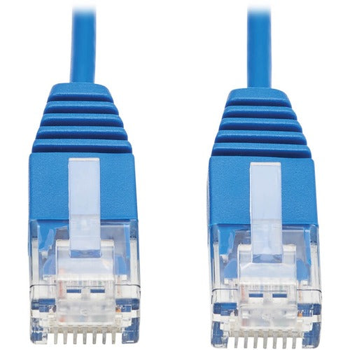 Tripp Lite Cat6a 10G Certified Molded Ultra-Slim UTP Ethernet Cable (RJ45 M/M), Blue, 1 ft. N261-UR01-BL