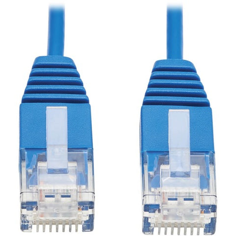 Tripp Lite Cat6a 10G Certified Molded Ultra-Slim UTP Ethernet Cable (RJ45 M/M), Blue, 3 ft. N261-UR03-BL