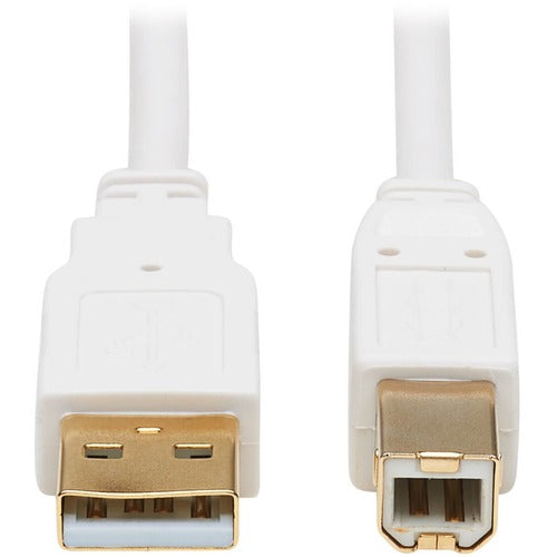 Tripp Lite USB-A to USB-B Antibacterial Cable (M/M), USB 2.0, White, 6-ft. (1.83 m) U022AB-006-WH